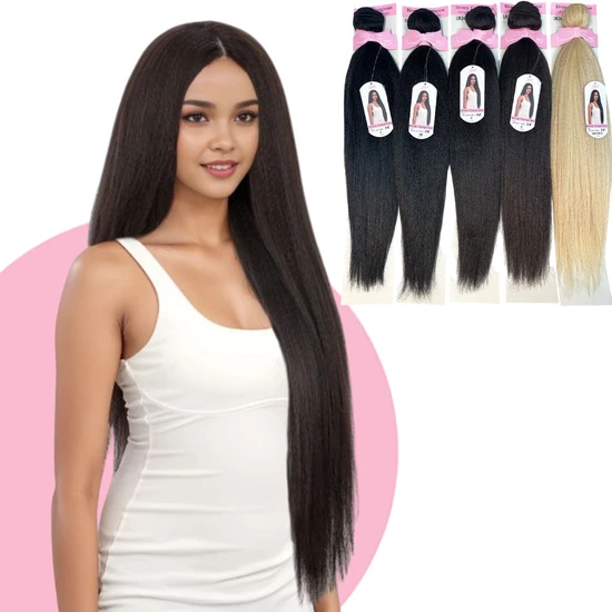 Sleek Hair Remy Gorgeous Perm Yaki Weave 24'' / 4