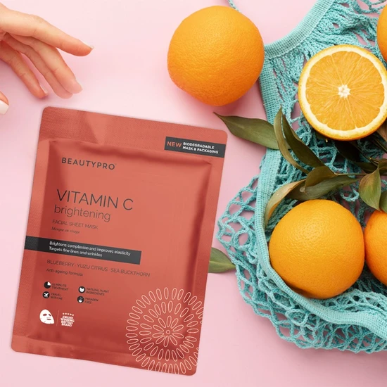 BeautyPro Brightening Collagen Sheet Mask With Vitamin C 23ml