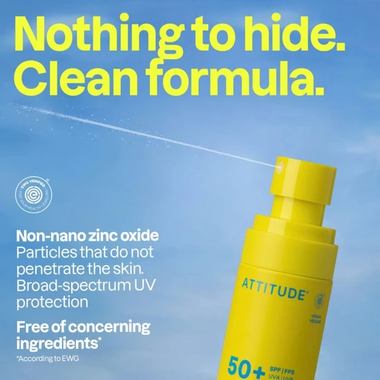 Attitude Sunly Kids Unscented Mineral Sunscreen Spray SPF 50+ 75ml