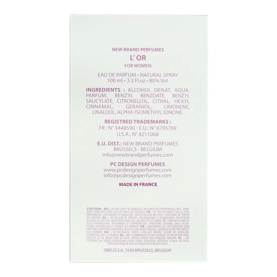 New Brand L'or Eau De Parfum 100ml