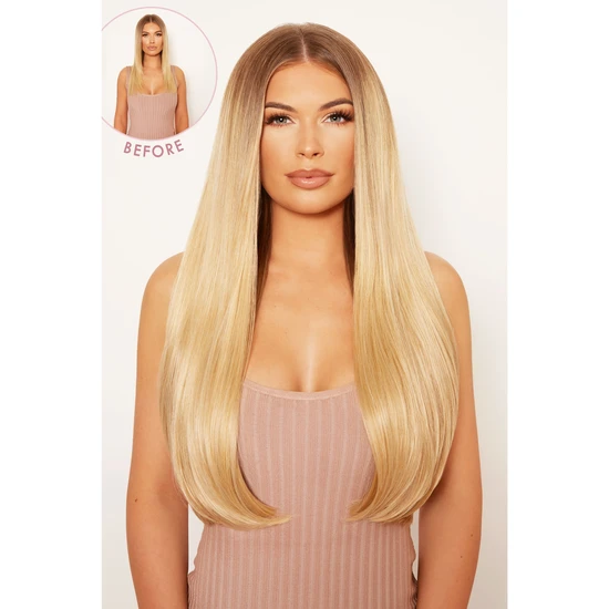 LullaBellz Super Thick 22" Straight Clip In Hair Extensions 5 Piece