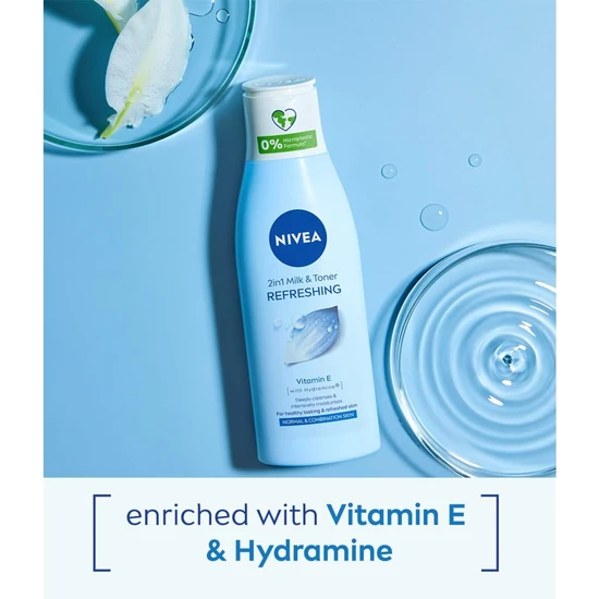 Nivea Refreshing 2-In-1 Milk & Toner 200ml