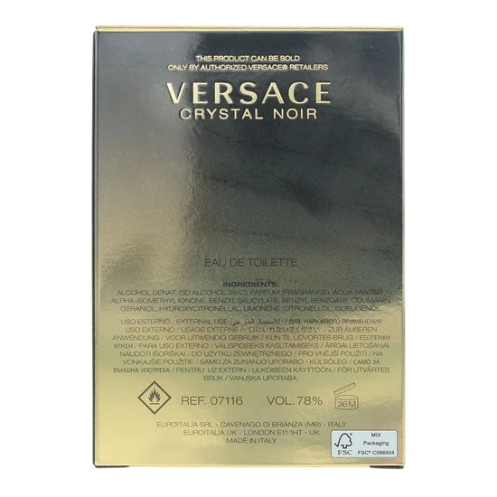 Versace Crystal Noir Eau De Toilette 30ml