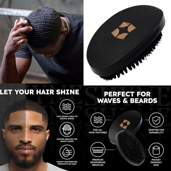 SHYNE Wave & Beard Hard Curved Hair Brush