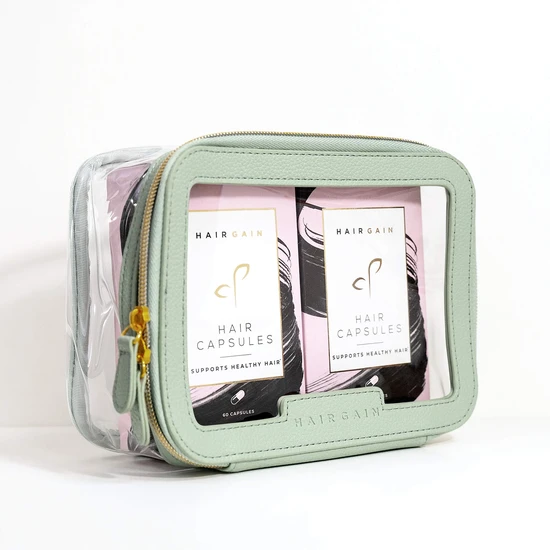 Hair Gain Capsules Duo Gift Set 2 x 60 Capsules + Cosmetic Case
