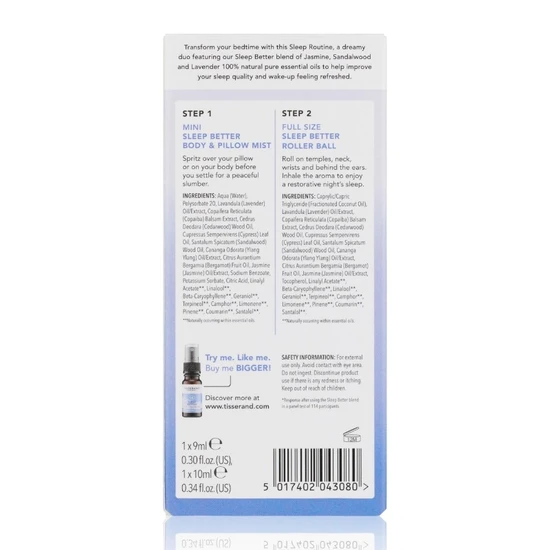 Tisserand Aromatherapy Sleep Routine Duo Kit Pillow Mist & Rollerball
