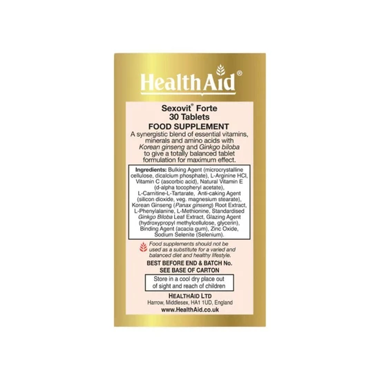 Health Aid Sex-O-Vit Forte Tablets 30 Tablets