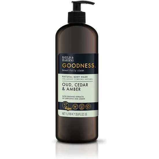 Baylis & Harding Goodness Oud Cedar & Amber Natural Body Wash 500ml
