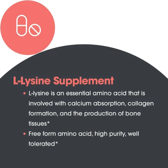 Allergy Research Group L-Lysine 500mg Capsules 100 Capsules