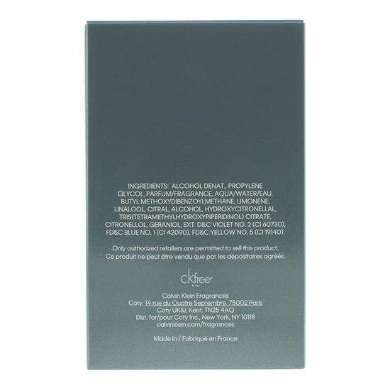 Calvin Klein CK Free Eau De Toilette 50ml