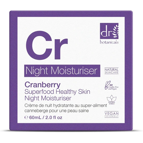 Dr Botanicals Cranberry Superfood Healthy Skin Night Moisturiser 60ml