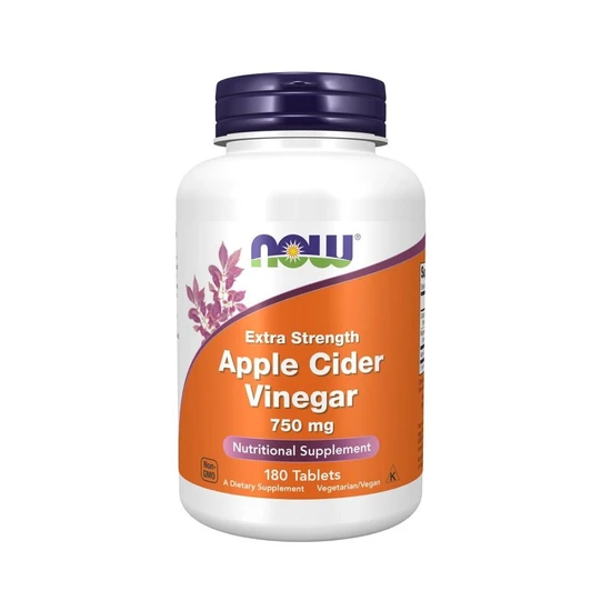 NOW Foods Apple Cider Vinegar 750mg Extra Strength Tablets 180 Tablets