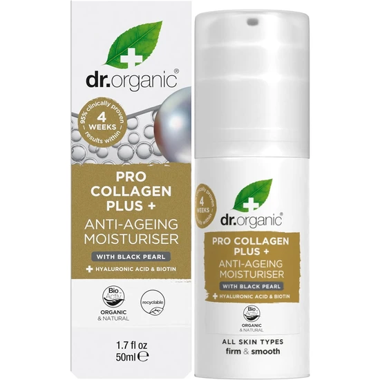 Dr. Organic Pro Collagen Plus Anti Ageing Moisturiser With Black Pearl 50ml