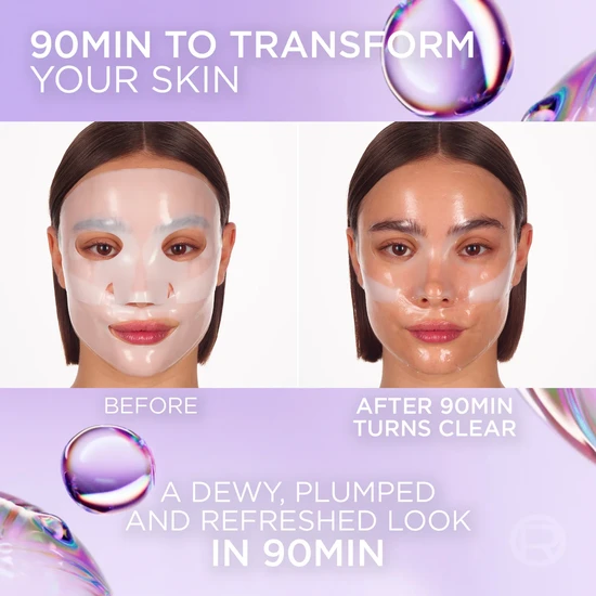 L'Oreal Paris Revitalift Filler Glass Skin Hydrogel Glow Mask x1