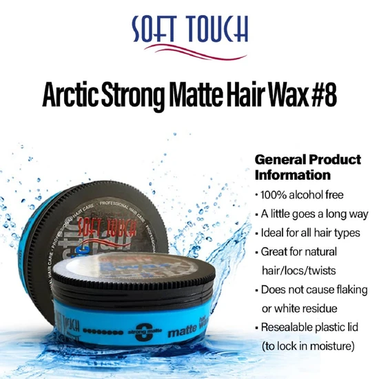 Soft Touch Arctic Strong Matte 8 Hair Wax 175ml