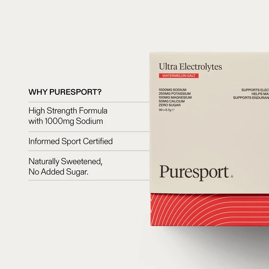 Puresport Ultra Electrolytes Watermelon Salt Sachets 15 Sachets