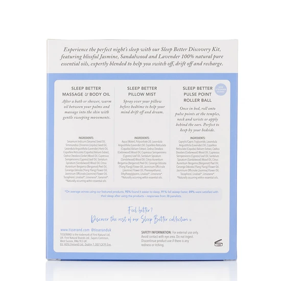 Tisserand Aromatherapy Sleep Better Discovery Kit 9ml Body Oil, 9ml Pillow Mist & 10ml Rollerball
