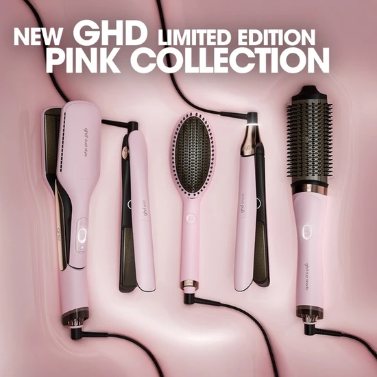 ghd Duet Style Charity Limited Edition Hot Air Styler In Pink Sorbet With Matching Heat-Resistant Bag & Mat