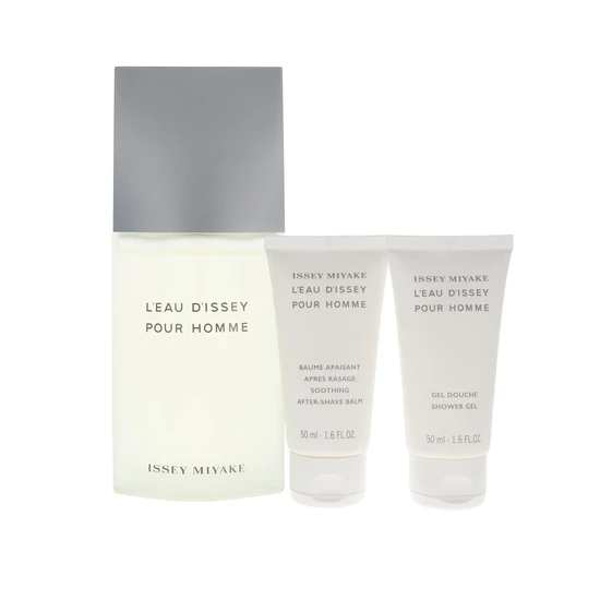 Issey Miyake L'Eau D'Issey Pour Homme Eau De Toilette 125ml, Shower Gel 50ml + Aftershave Balm 50ml Gift Set For Him 125ml