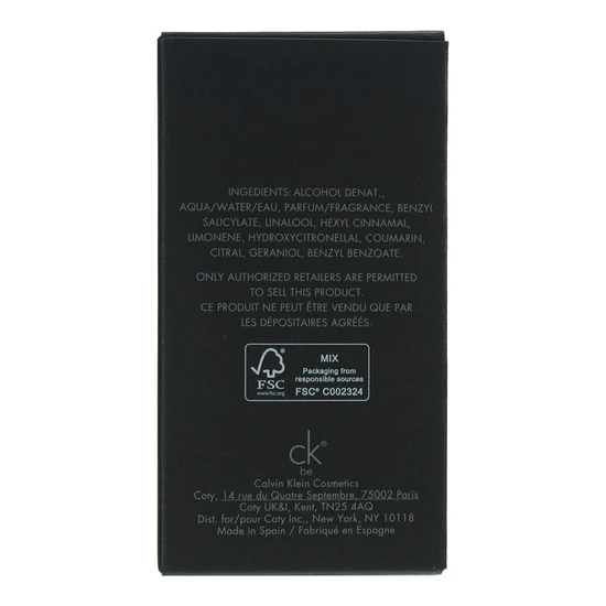 Calvin Klein CK Be Eau De Toilette 50ml