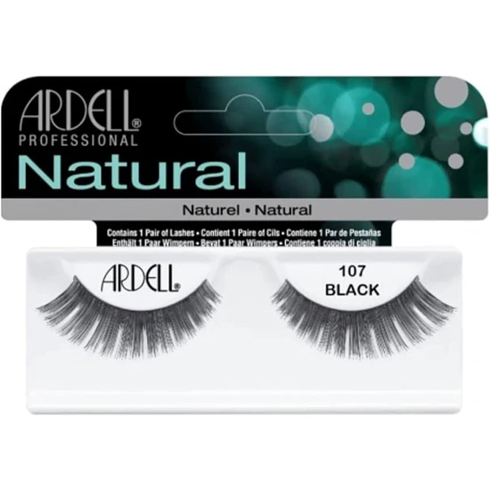 Ardell 100% Human Hair False Fashion/Natural Eyelashes 107 Black