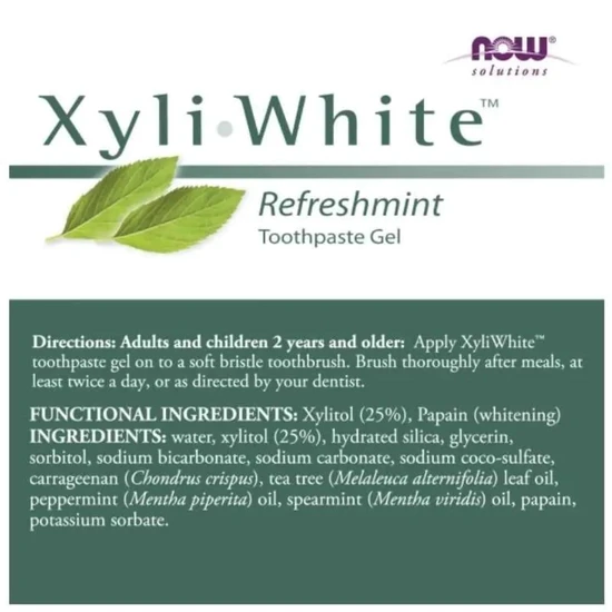 NOW Foods XyliWhite Refreshmint Toothpaste Gel 181g