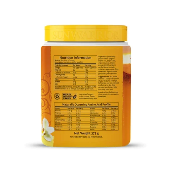 SunWarrior Classic Plus Protein Vanilla 375g