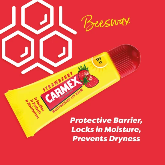 Carmex Classic Lip Balm Tube SPF 15 Strawberry