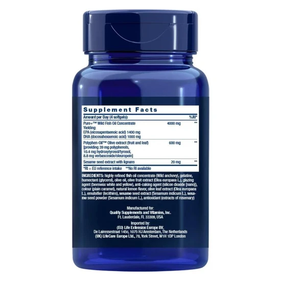 Life Extension Super Omega-3 Softgels 120 Softgels