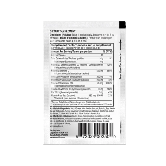 Ener-Life Ener-D Vit D3 1000IU Orange Sugar Free Sachets 24 Sachets