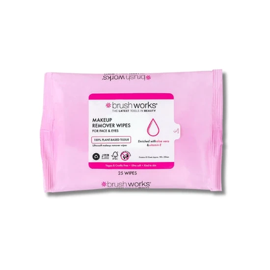 Brushworks Makeup Remover Wipes 25 Sheets