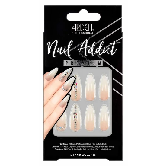 Ardell Nail Addict Premium Nail Set Nude Light Crystals