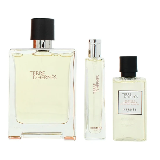 Hermès Terre d'Hermes Eau De Toilette Gift Set 100ml Eau De Toilette, 40ml Shower Gel + 15ml Eau De Toilette