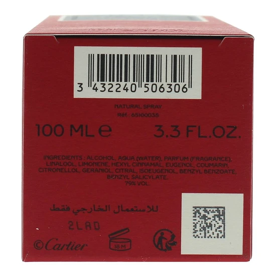 Cartier Pasha De Cartier Eau De Toilette 100ml