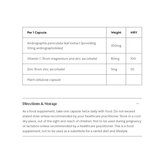 Viridian Andrographis Complex Capsules 60 Capsules
