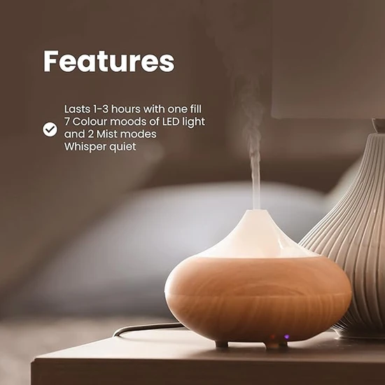 Dr Botanicals Natural & Calming Wooden Aroma Digital Diffuser