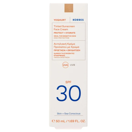 Korres Yoghurt Tinted Sunscreen Face Cream SPF 30 50ml