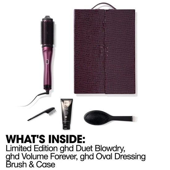 ghd Duet Blow Dry Hair Dryer Brush Christmas Gift Set Cherry Chic