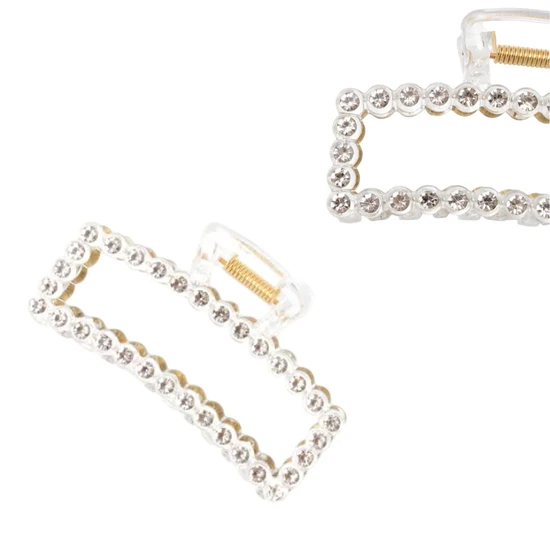 Molly And Rose Recycled Clear Clamp With Crystals 9445