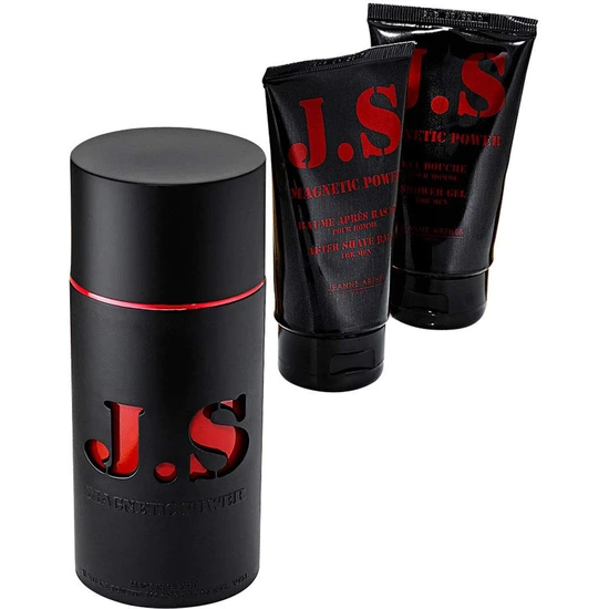 Jeanne Arthes Js Magnetic Power Gift Set 100ml Eau De Toilette + 75ml Shower Gel + 75ml Aftershave Balm