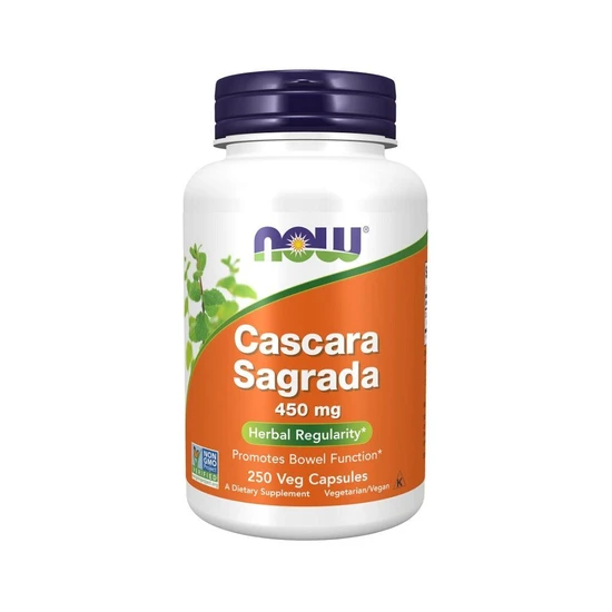 NOW Foods Cascara Sagrada 450mg Capsules 250 Capsules