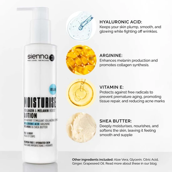 Sienna X Moisturise Collagen & Melanin Boosting Lotion 200ml