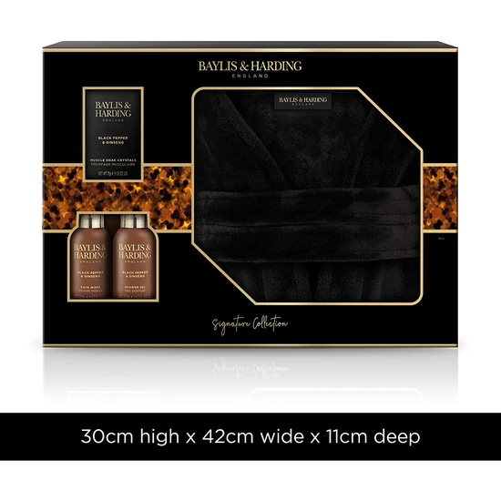 Baylis & Harding Black Pepper & Ginseng Luxury Gown Set Signature Collection