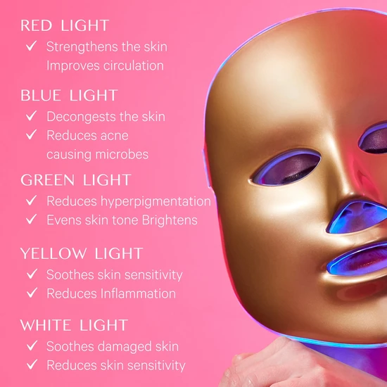 MZ Skin Light-Therapy Golden Facial Treatment Device