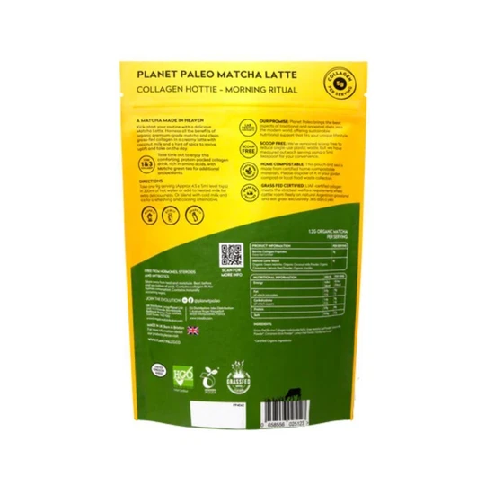 Planet Paleo Pure Collagen Matcha Latte 225g