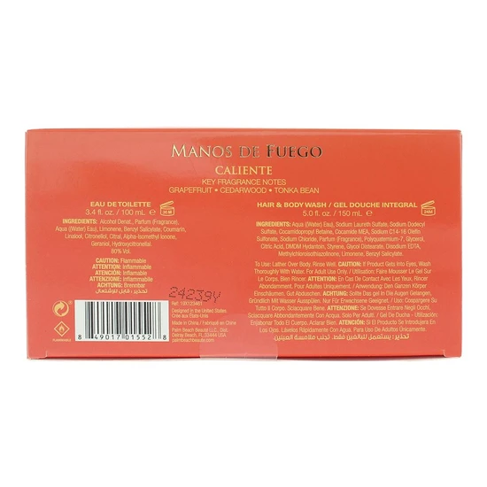 Manos De Fuego Caliente Gift Set Eau De Toilette 100ml + Hair & Body Wash 150ml