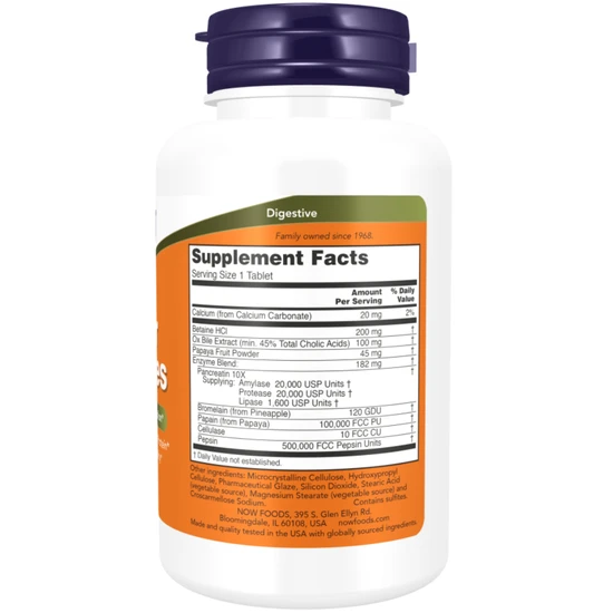 NOW Foods Super Enzymes Tablets 90 Tablets