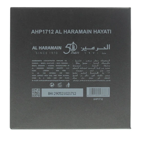 Al Haramain Hayati Perfume Oil 12ml