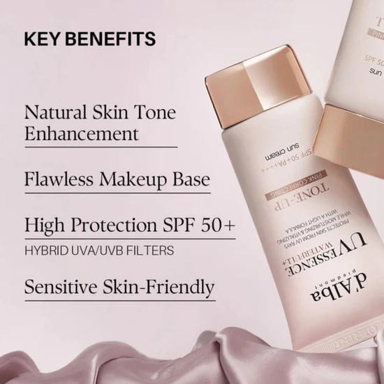 d'Alba Waterfull Pink Correcting Tone-Up Sunscreen 50ml