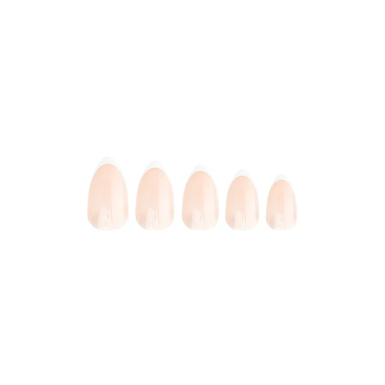 Nail HQ Almond Glossy French Nails x24